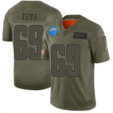 Los Angeles Chargers NFL Football Sam Tevi Olive Jersey Youth Limited 69 2019 Salute to Service